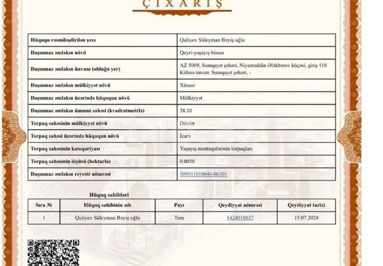 0 m² Obyekt / Ofis , Sumqayıt