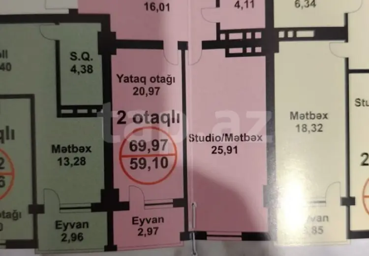 3 otaqlı mənzil , Bakı