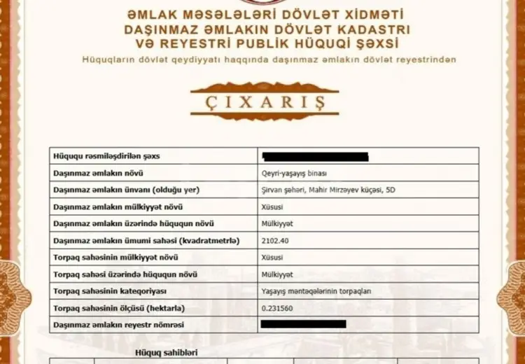 0 m² Obyekt / Ofis , Şirvan