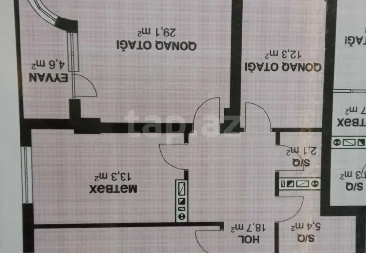 3 otaqlı mənzil , Xırdalan