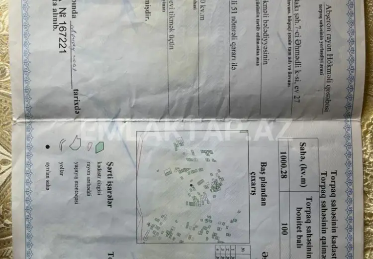 10 sot Torpaq Satılır, Atyalı, Abşeron