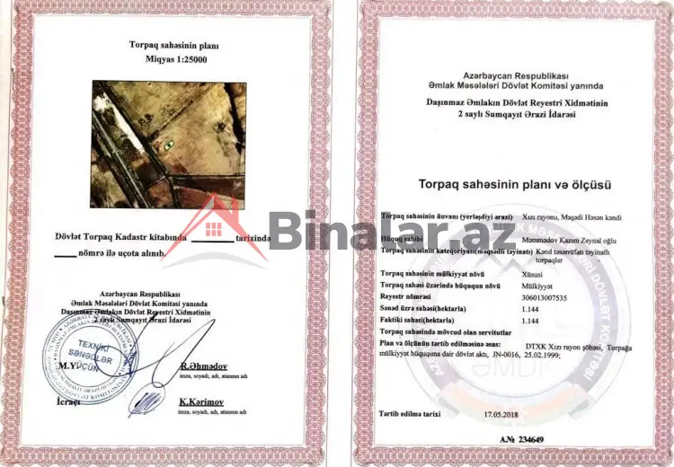 500 sot Torpaq Satılır, Siyəzən