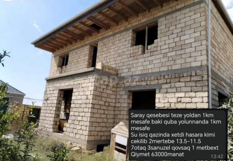 3 otaqlı mənzil , Saray, Abşeron