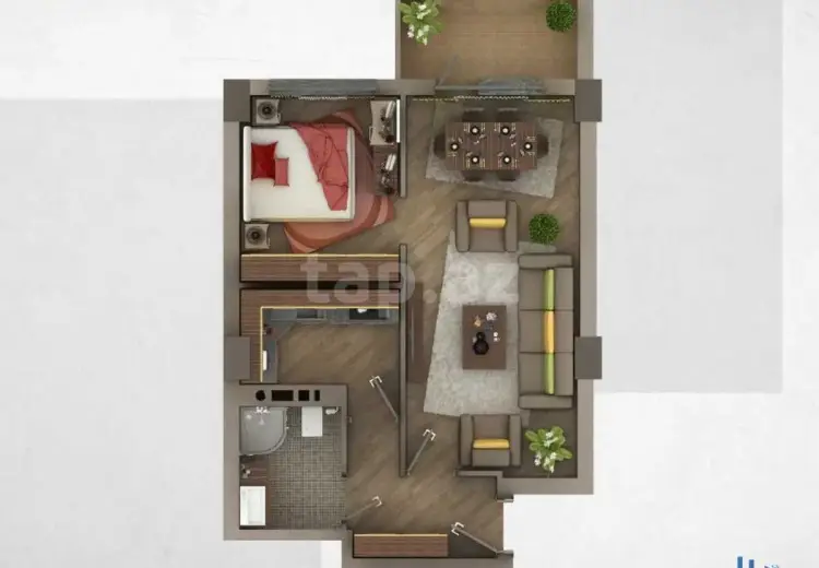 3 otaqlı mənzil , Xırdalan