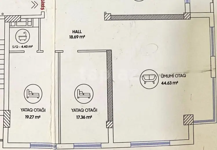 4 otaqlı mənzil , Bakı