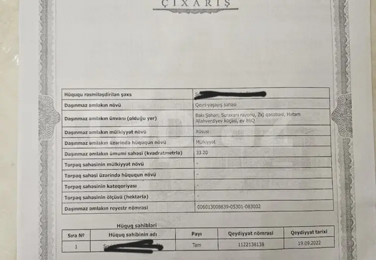 0 m² Obyekt / Ofis , Zığ qəs., Suraxanı, Bakı