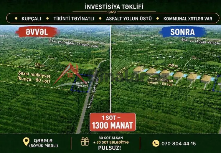 80 sot Torpaq Satılır, Qəbələ