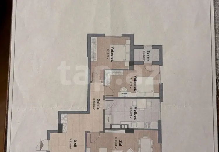 3 otaqlı mənzil , Bakı