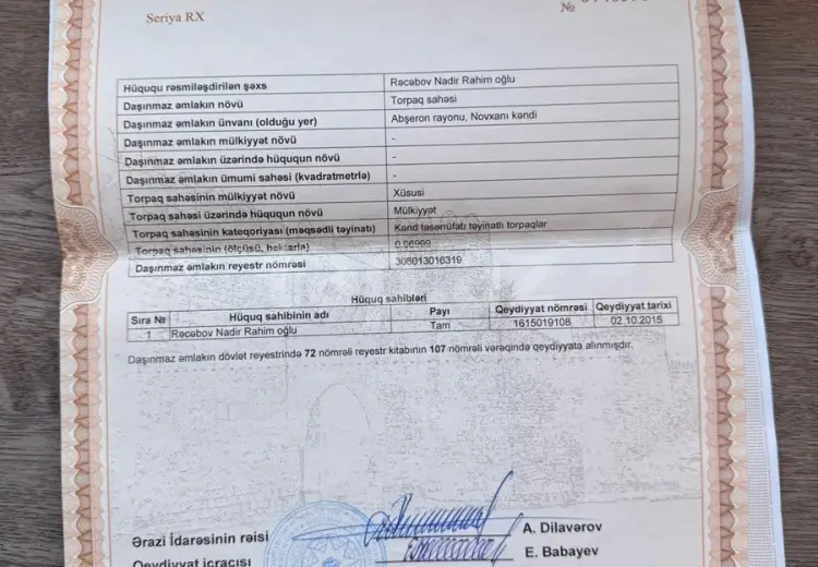 0 m² Obyekt / Ofis , Novxanı, Abşeron