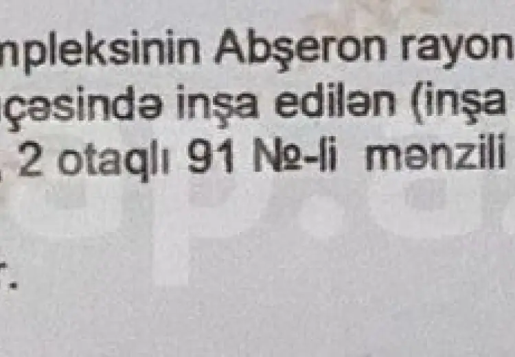 2 otaqlı mənzil , Xırdalan