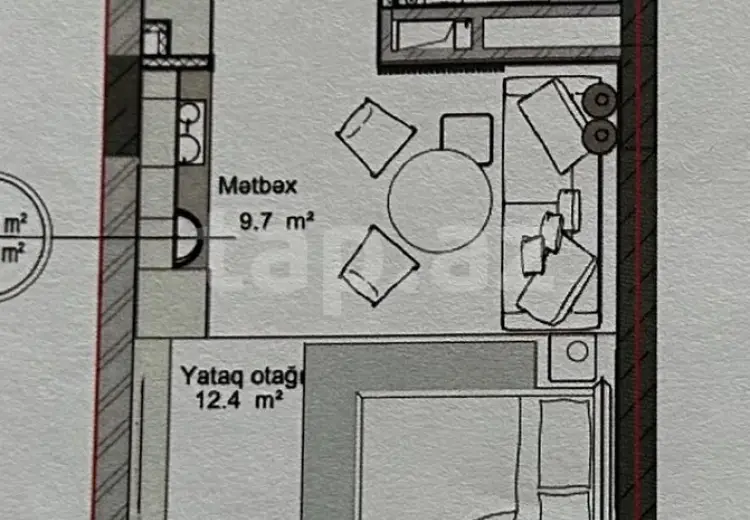 2 otaqlı mənzil , Bakı