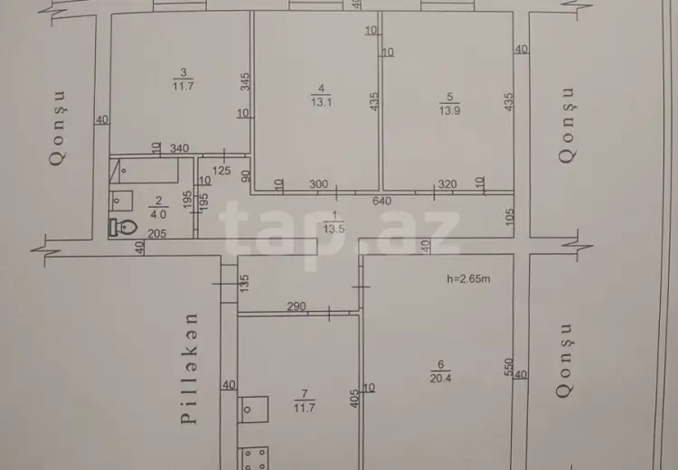 4 otaqlı mənzil , Şirvan
