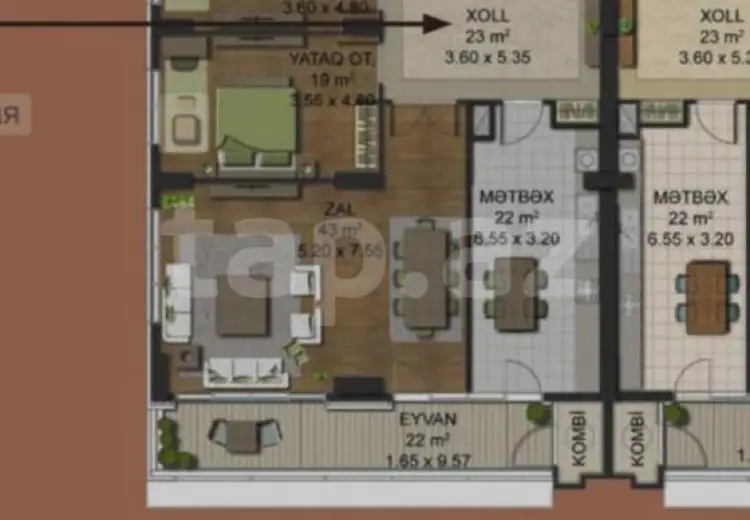 4 otaqlı mənzil , Bakı