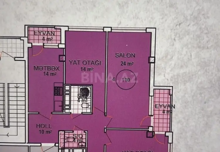 4 otaqlı mənzil Satılır, 8-ci kilometr, Nizami, Bakı