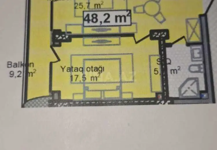 2 otaqlı mənzil Satılır, Nardaran qəs., Sabunçu, Bakı
