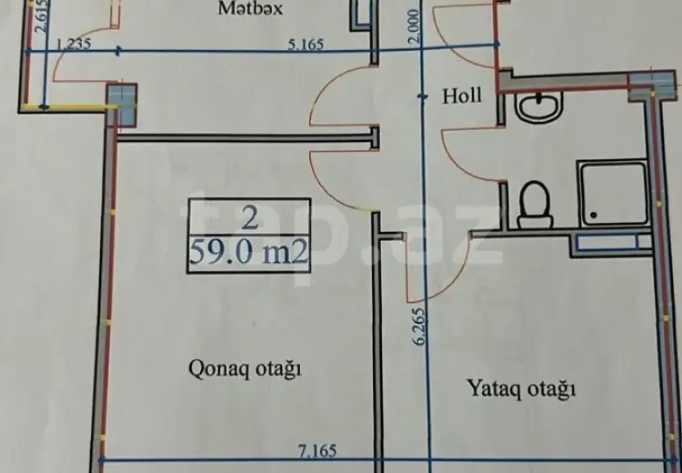 2 otaqlı mənzil , Xırdalan