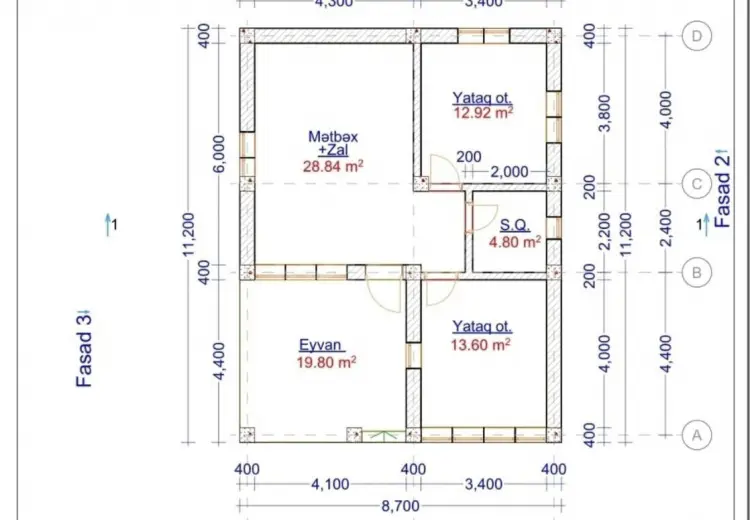 3 otaqlı mənzil , Qəbələ
