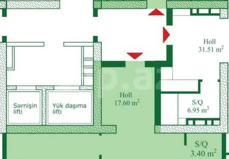 2 otaqlı mənzil , Bakı