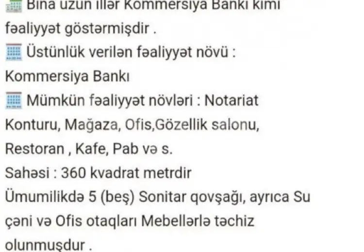 0 m² Obyekt / Ofis , Xətai, Bakı