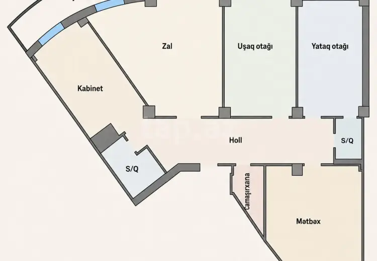 4 otaqlı mənzil , Bakı