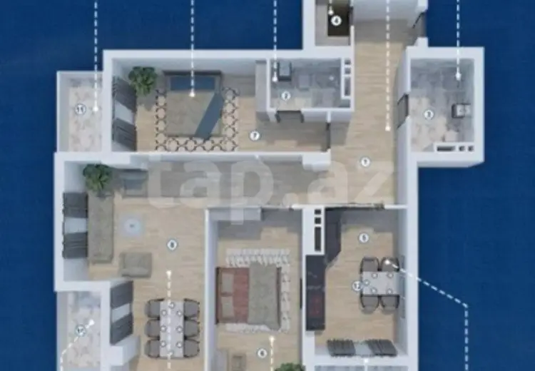 3 otaqlı mənzil , Bakı
