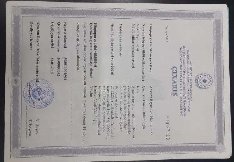 4 sot Torpaq Satılır, Hövsan qəs., Suraxanı, Bakı