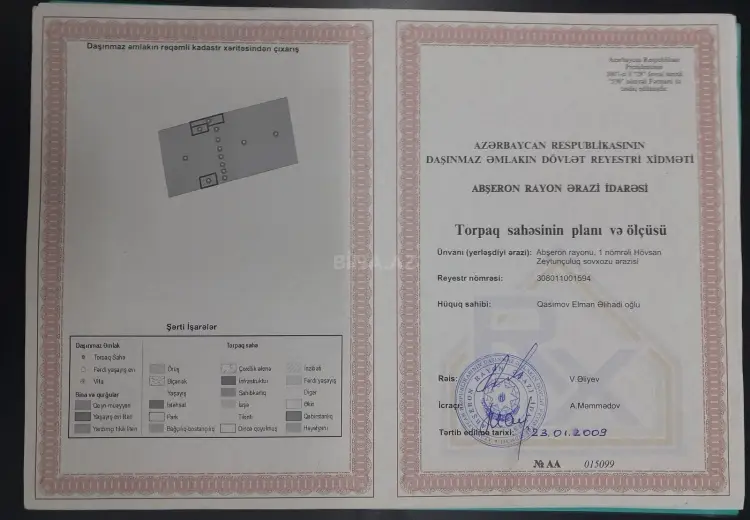4 sot Torpaq Satılır, Hövsan qəs., Suraxanı, Bakı