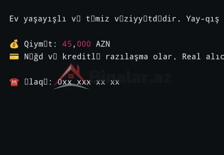 2 otaqlı mənzil Satılır, Quba