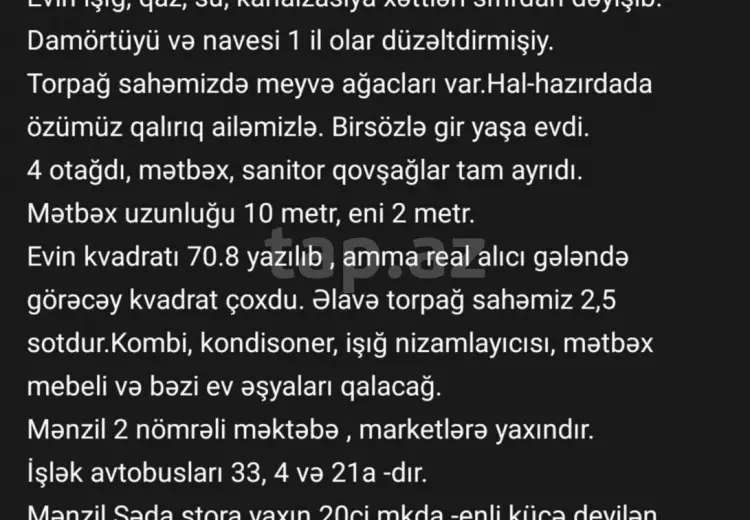 4 otaqlı mənzil , Sumqayıt