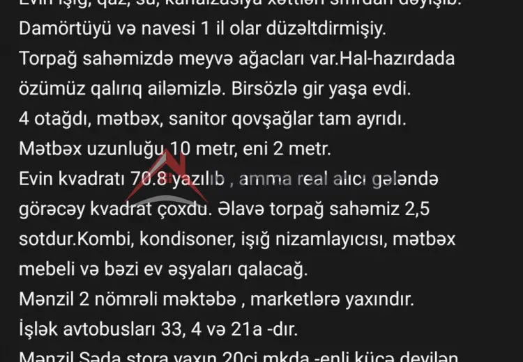 4 otaqlı mənzil Satılır, Sumqayıt