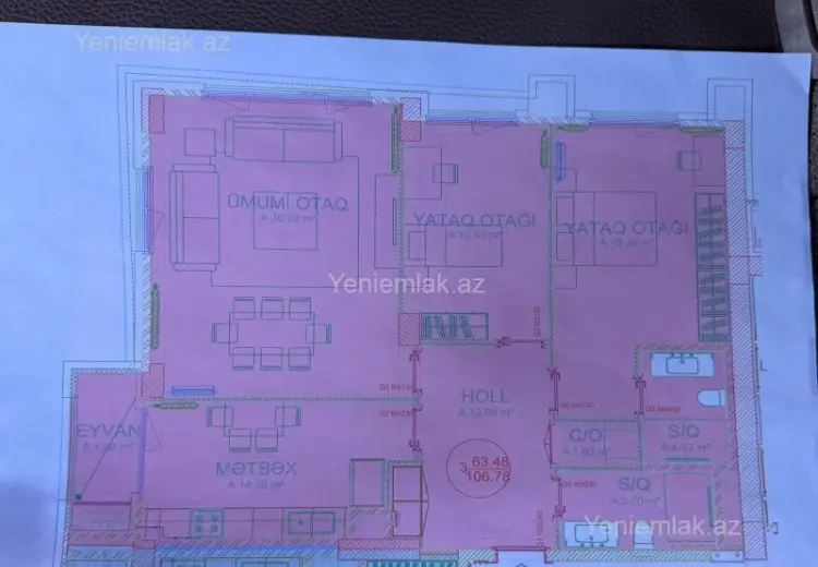 360 000 AZN - 3 otaqlı mənzil Satılır, Nərimanov, Bakı