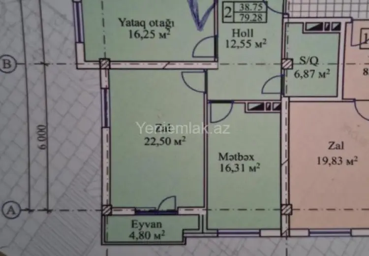 204 000 AZN - 2 otaqlı mənzil Satılır, Nizami, Bakı