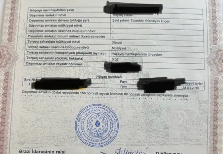 6 sot Torpaq Satılır, Şəki