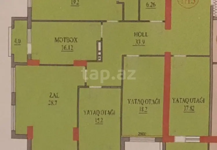 4 otaqlı mənzil , Bakı