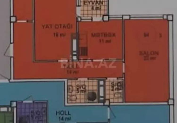 3 otaqlı mənzil Satılır, Nizami, Bakı