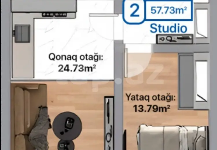 2 otaqlı mənzil , Xırdalan
