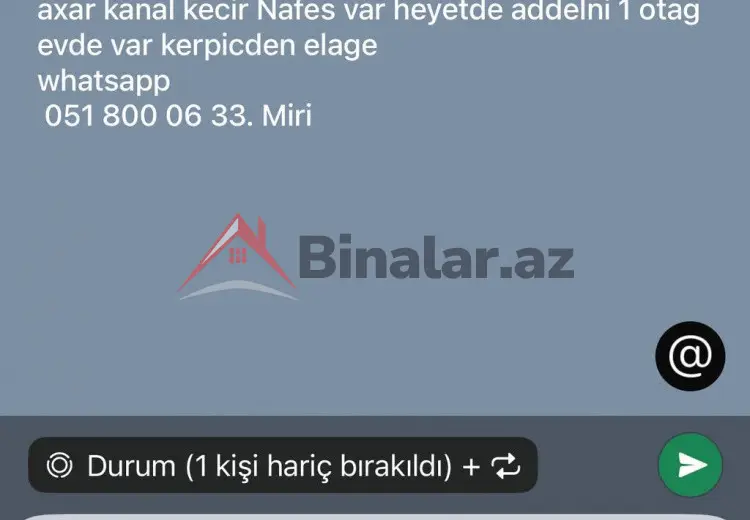 3 otaqlı mənzil Satılır, Saatlı