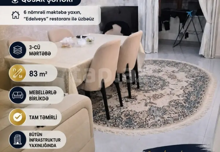 2 otaqlı mənzil , Qusar