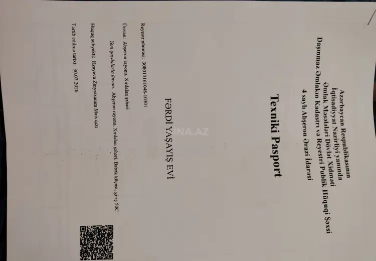 2 otaqlı mənzil Satılır, Xırdalan