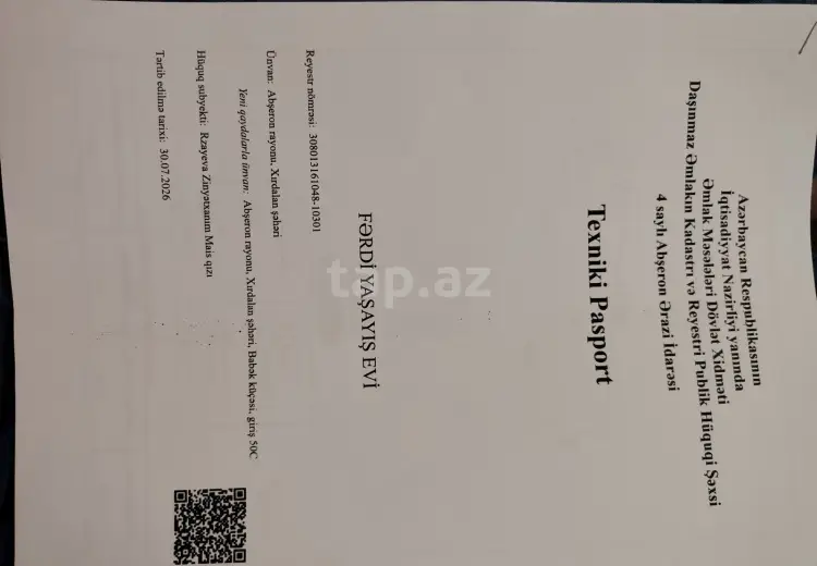 2 otaqlı mənzil , Xırdalan