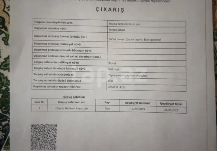 0 m² Obyekt / Ofis , Qəbələ