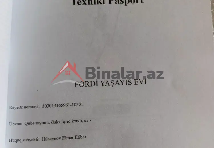 6 otaqlı mənzil Satılır, Quba