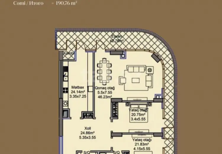 3 otaqlı mənzil , Bakı