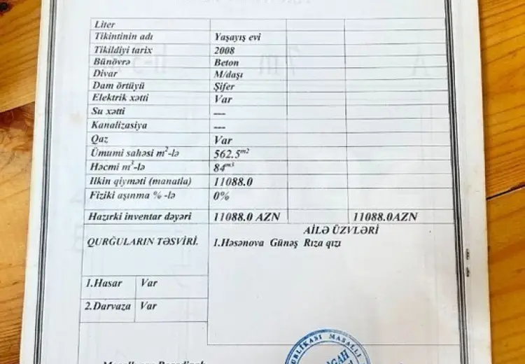 2 otaqlı mənzil , Masallı