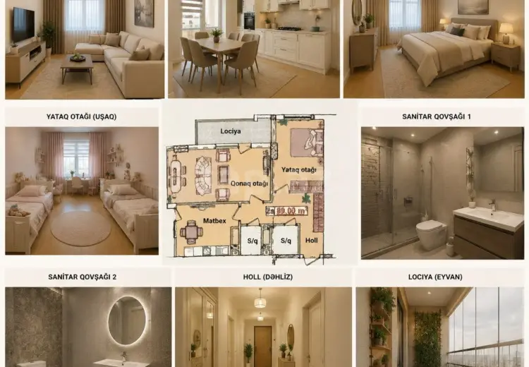 231 400 AZN - 2 otaqlı mənzil, 8-ci kilometr, Nizami, Bakı