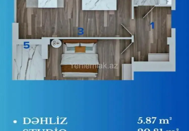 130 000 AZN - 2 otaqlı mənzil Satılır, 7-ci mikrorayon, Binəqədi, Bakı