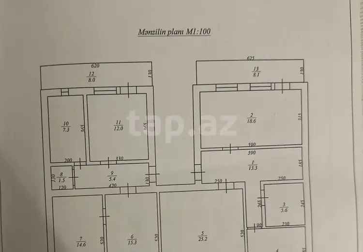 1 000 AZN - 3 otaqlı mənzil Kirayə (aylıq), Bakı