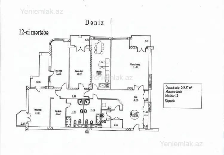 1 050 000 AZN - 4 otaqlı mənzil Satılır, Nəsimi, Bakı