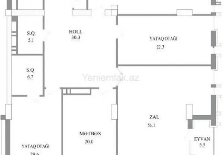 850 000 AZN - 4 otaqlı mənzil Satılır, Yasamal qəs., Nizami, Bakı