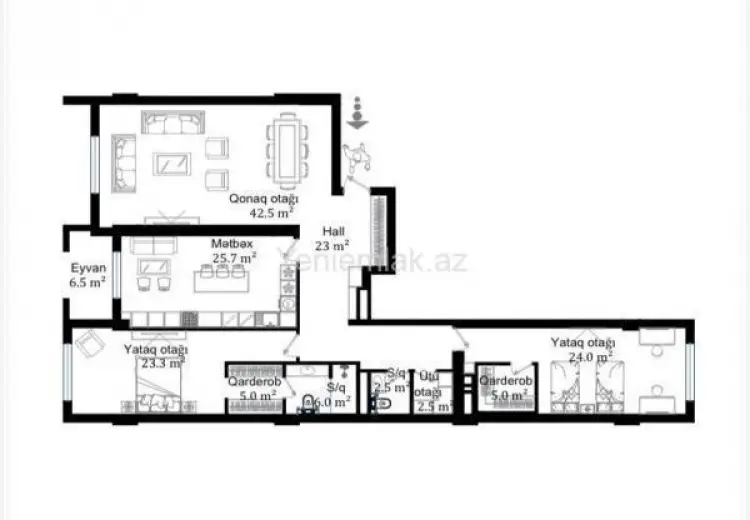 423 000 AZN - 3 otaqlı mənzil Satılır, Nərimanov, Bakı